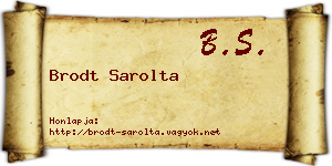 Brodt Sarolta névjegykártya